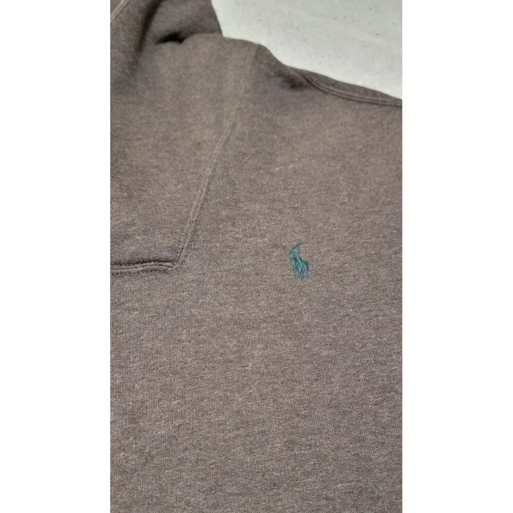 Polo Ralph Lauren‎ Mens Brown Shawl Neck Sweater Elbow Patch Long Sleeve Size XL